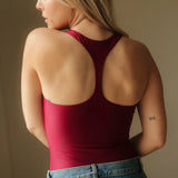 Magnolia Bodysuit Wine