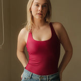 Magnolia Bodysuit Wine